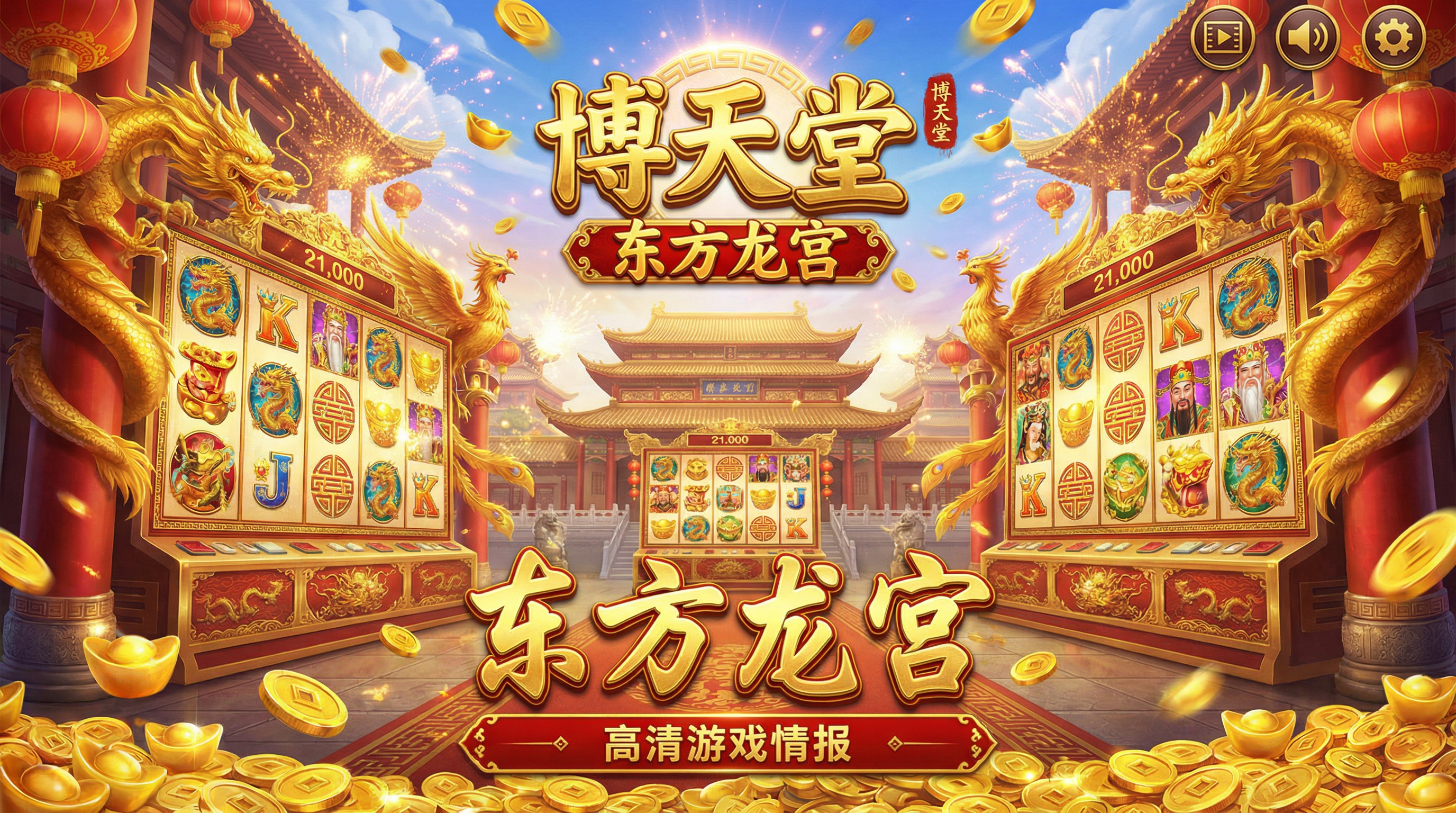 博天堂游戏主图 - 东方龙宫主题老虎机游戏